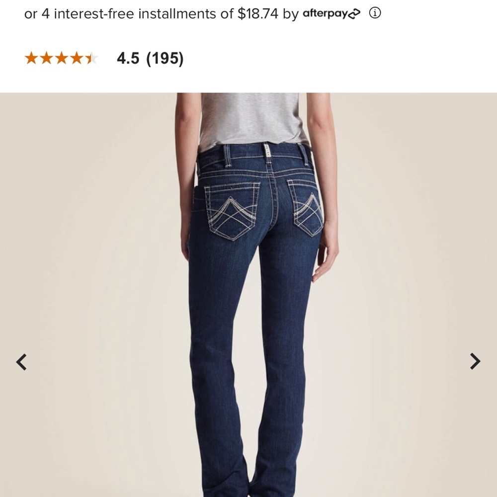 Ariat Real Western Women’s Jean Mid Rise 29/R NEW